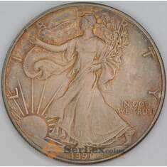 США 1 доллар 1991 КМ273 AU Шагающая свобода арт. 53583