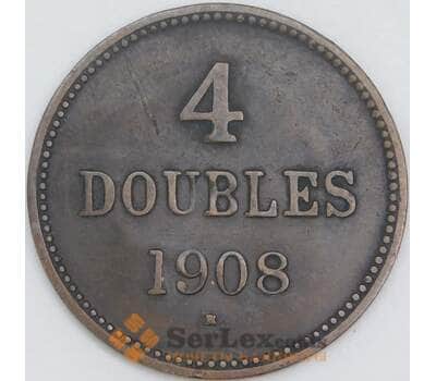 Гернси 4 дубля 1908 КМ5 VF арт. 56673