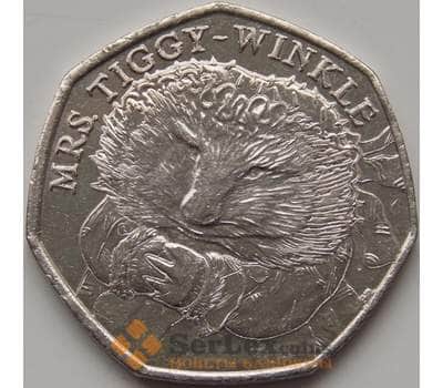 Монета Великобритания 50 пенсов 2016 UC130 aUNC Ежиха Тигги Винкл арт. 7701