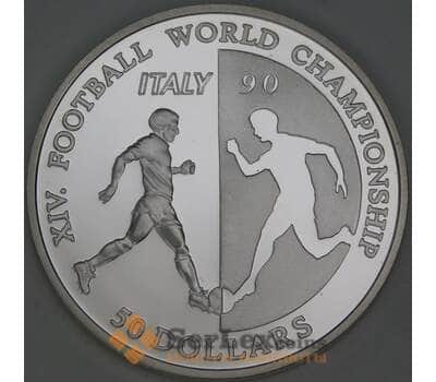 Ниуэ 50 долларов 1990 КМ75 Proof Чемпионат мира по футболу 1990 арт. 54104