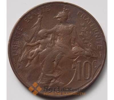 Монета Франция 10 сентим 1916 КМ843 XF арт. 7197