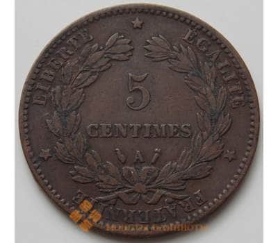 Монета Франция 5 сентим 1885 КМ821.1 VF арт. 7188