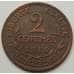 Монета Франция 2 сентима 1914 КМ841 VF арт. 7195