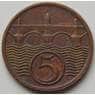 Чехословакия 5 геллеров 1938 КМ6 VF арт. 7224