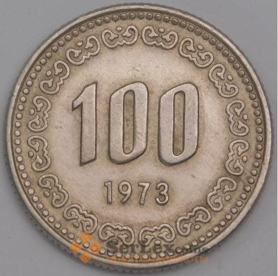 Южная Корея монета 100 вон 1973 КМ9 XF арт. 41353