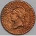 Франция монета 1 сантим 1848 КМ754 VG арт. 43340