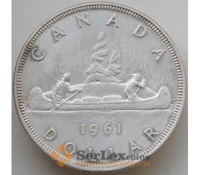 Монета Канада 1 доллар 1961 КМ54 XF+ Елизавета II арт. 14177