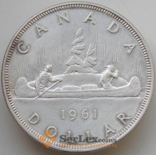 Канада 1 доллар 1961 КМ54 XF+ Елизавета II арт. 14177