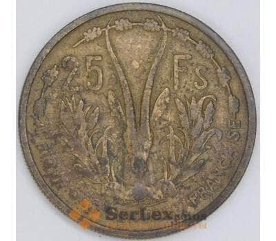 Монета Французская Западная Африка 25 франков 1956 КМ7 F арт. 28257