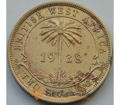Монета Британская Западная Африка 2 шиллинга 1938 КМ24 VF арт. 7407