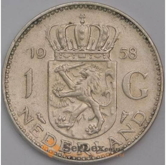 Нидерланды 1 гульден 1958 КМ184 XF-AU мультилот арт. 15104