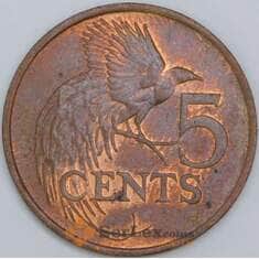 Тринидад и Тобаго 5 центов 1992 КМ30 XF арт. 57545 Тринидад и Тобаго 5 центов 1992 КМ30 XF арт. 57545