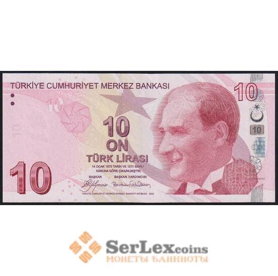 Турция 10 лир 2009 Р223а UNC арт. 50921