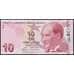 Турция 10 лир 2009 Р223а UNC арт. 50921
