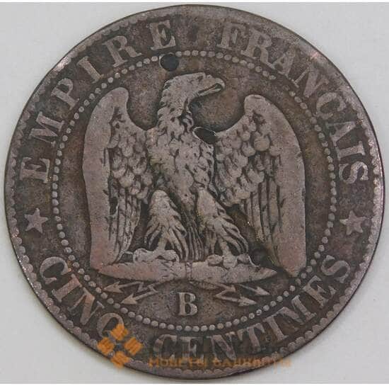 Франция 5 сантимов 1854 В КМ777 G арт. 55059