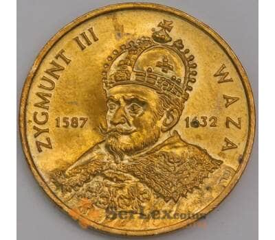 Польша монета 2 злотых 1998 Y336 AU Сигизмунд III Ваза арт. 42105