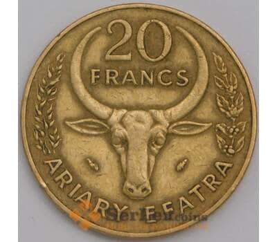 Мадагаскар монета 20 франков 1986 КМ12 XF арт. 44684