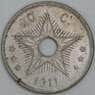 Бельгийское Конго 20 сантимов 1911 КМ19 F арт. 55268