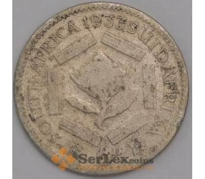 Южная Африка ЮАР монета 6 пенсов 1933 КМ16.2 VG арт. 42131
