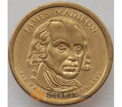 Монета США 1 доллар 2007 P КМ404 XF Президент Джеймс Мэдисон арт. 15415
