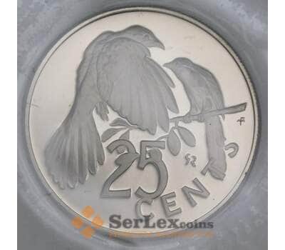 Британские Виргинские острова 25 центов 1974 КМ4 Proof запайка арт. 56190