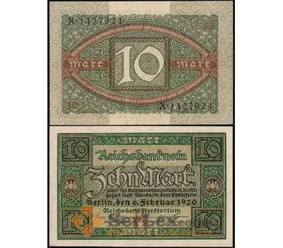 Банкнота Германия 10 марок 1920 Р67 aUNC арт. 31463