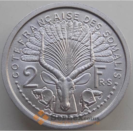 Французское Сомали 2 франка 1965 КМ9 UNC арт. 14579