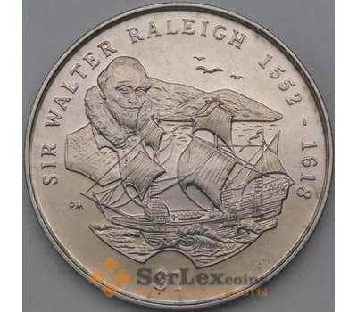 Монета Британские Виргинские острова 1 доллар 2002 Корабль арт. 28057