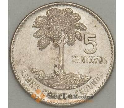Монета Гватемала 5 сентаво 1960 КМ261 XF Серебро (n17.19) арт. 21166