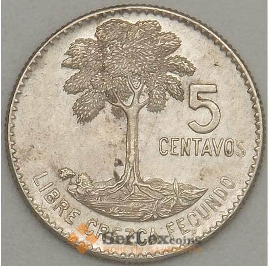 Гватемала 5 сентаво 1960 КМ261 XF Серебро (n17.19) арт. 21166