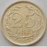 Швеция 25 эре 1907 EB КМ775 UNC Серебро (J05.19) арт. 16597