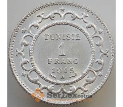 Монета Тунис 1 франк 1915 КМ238 UNC арт. 14140