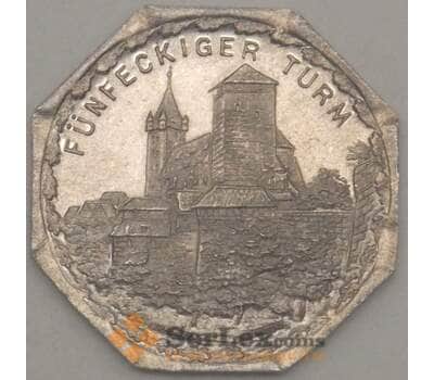 Германия Нюрнберг 20 пфеннигов 1921 Proof FUNFECKIGER TURM (j05.19) арт. 19965