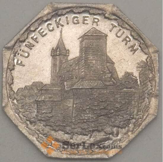 Германия Нюрнберг 20 пфеннигов 1921 Proof FUNFECKIGER TURM (j05.19) арт. 19965
