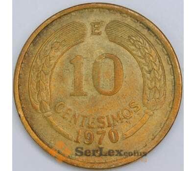 Чили 10 сентесимо 1970 КМ191 XF-AU арт. 57592