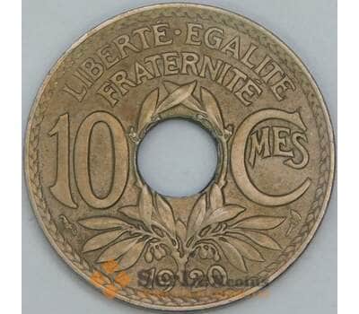 Франция 10 сантимов 1920 КМ866а AU арт. 56910