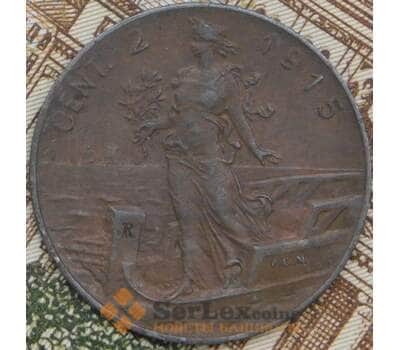 Италия 2 чентезимо 1915 КМ41 XF арт. 41745