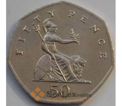 Монета Великобритания 50 пенсов 1998-2008 КМ991 UNC арт. С03366