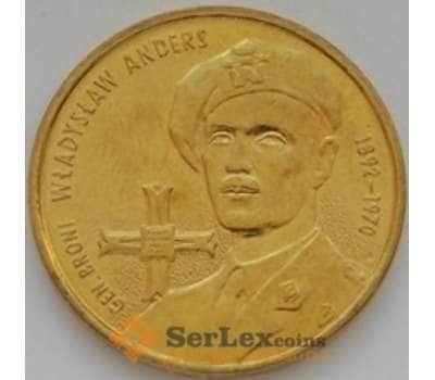 Монета Польша 2 злотых 2002 Y440 UNC Владислав Андерс арт. С03439