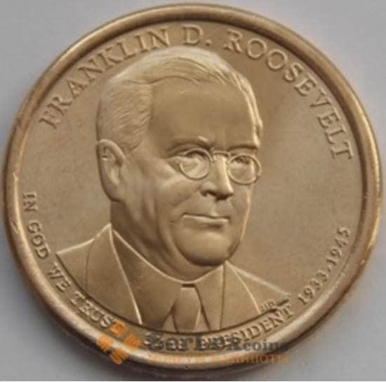 США 1 доллар 2014 32 президент Франклин Рузвельт P арт. С01442