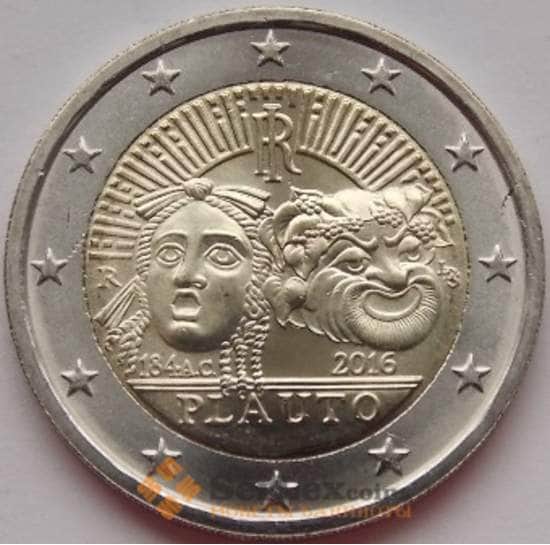 Италия монета 2 евро 2016 КМ392 UNC арт. С03507