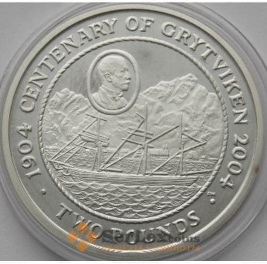 Южная Джорджия и Южные Сэндвичевы острова 2 фунта 2004 КМ21а PROOF Серебро арт. С03525