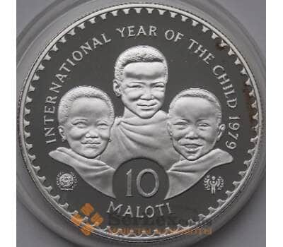 Монета Лесото 10 малоти 1979 КМ24 PROOF Серебро арт. С03528