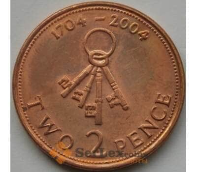 Монета Гибралтар 2 пенса 2004 КМ1044 AU арт. С03566