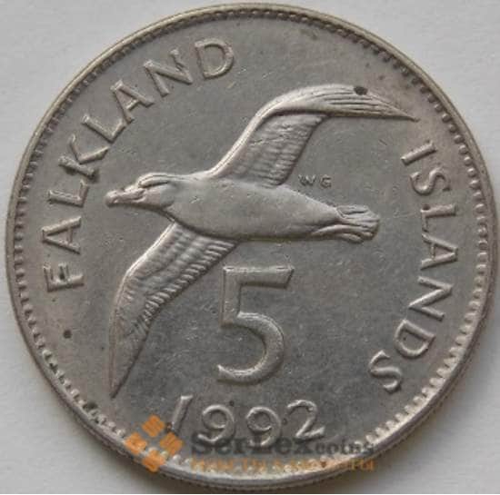 Фолклендские острова 5 центов 1992 КМ4.1 XF Птица арт. С03575