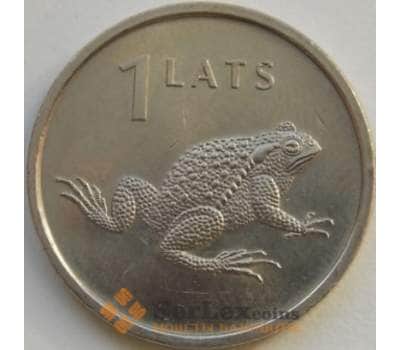 Монета Латвия 1 лат 2010 КМ108 XF Жаба арт. С03604