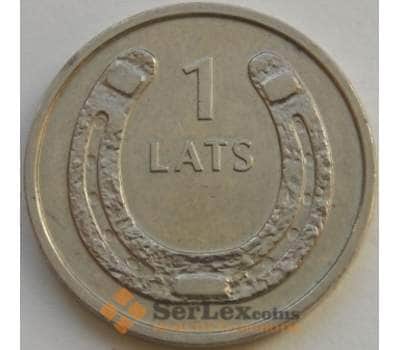 Монета Латвия 1 лат 2010 КМ117 XF Подкова Вверх арт. С03605