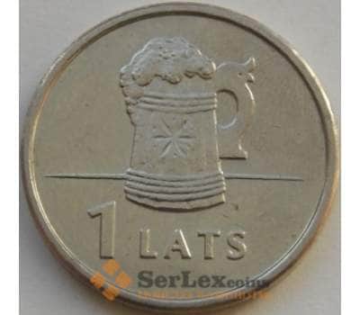 Монета Латвия 1 лат 2011 КМ119 XF Кружка арт. С03607