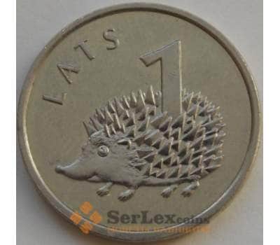 Монета Латвия 1 лат 2012 КМ135 XF Ежик арт. С03609