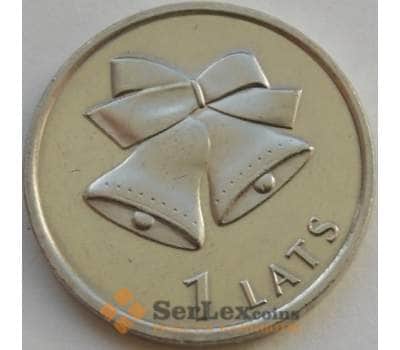 Монета Латвия 1 лат 2012 КМ136 XF Колокольчики арт. С03610